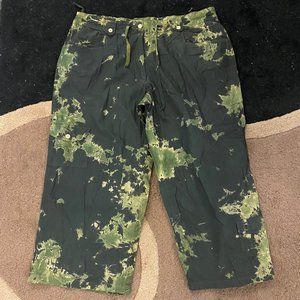 Pilani's Live In Style Capri Pants, Shades of Green, Size L